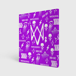 Холст квадратный Watch Dogs 2: Violet Pattern, цвет: 3D-принт