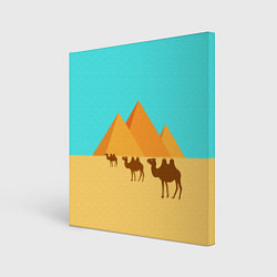 Холст квадратный Пирамиды Египта, цвет: 3D-принт