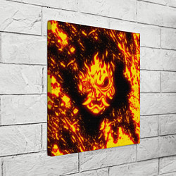 Холст квадратный Cyberpunk 2077: FIRE SAMURAI, цвет: 3D-принт — фото 2