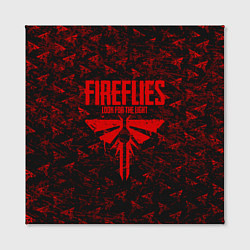 Холст квадратный Fireflies: Red Logo, цвет: 3D-принт — фото 2