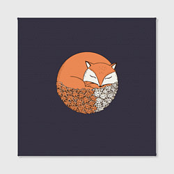 Холст квадратный Осенняя лисичка, цвет: 3D-принт — фото 2