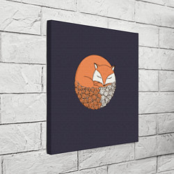 Холст квадратный Осенняя лисичка, цвет: 3D-принт — фото 2