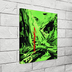 Холст квадратный Cyberpunk 2077: Green Breaks, цвет: 3D-принт — фото 2