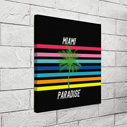 Холст квадратный Miami Paradise, цвет: 3D-принт — фото 2