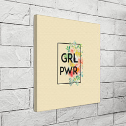 Холст квадратный GRL PWR, цвет: 3D-принт — фото 2