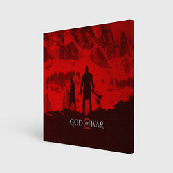 Холст квадратный God of War: Blood Day, цвет: 3D-принт