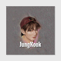 Холст квадратный BTS JungKook, цвет: 3D-принт — фото 2