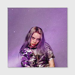 Холст квадратный Billie Eilish: Violet Fashion, цвет: 3D-принт — фото 2