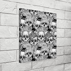 Холст квадратный Hipster skulls, цвет: 3D-принт — фото 2