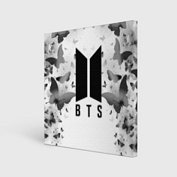 Холст квадратный BTS: Grey Butterflies, цвет: 3D-принт