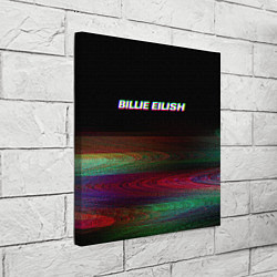 Холст квадратный BILLIE EILISH: Black Glitch, цвет: 3D-принт — фото 2