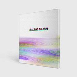 Холст квадратный BILLIE EILISH: White Glitch, цвет: 3D-принт