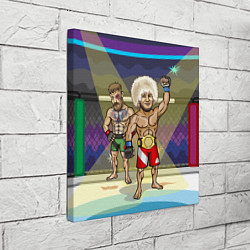 Холст квадратный Хабиб Нурмагомедов против Конора, цвет: 3D-принт — фото 2