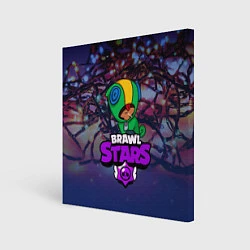 Холст квадратный BRAWL STARS НОВОГОДНИЙ, цвет: 3D-принт