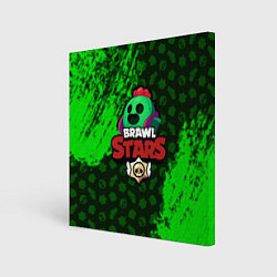 Холст квадратный BRAWL STARS SPIKE, цвет: 3D-принт