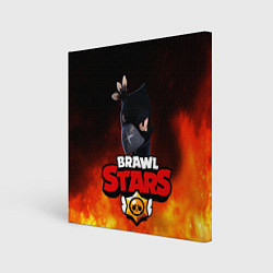 Холст квадратный Brawl Stars - Crow, цвет: 3D-принт