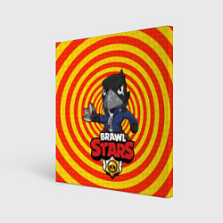 Холст квадратный Brawl Stars CROW, цвет: 3D-принт