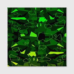 Холст квадратный КАМУФЛЯЖНЫЕ ОСКОЛКИ, цвет: 3D-принт — фото 2