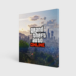 Холст квадратный GTA ONLINE, цвет: 3D-принт