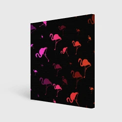Холст квадратный Фламинго, цвет: 3D-принт