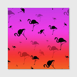 Холст квадратный Фламинго, цвет: 3D-принт — фото 2
