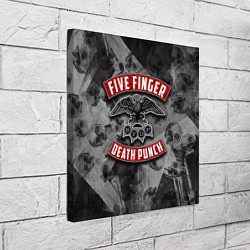 Холст квадратный Five Finger Death Punch, цвет: 3D-принт — фото 2