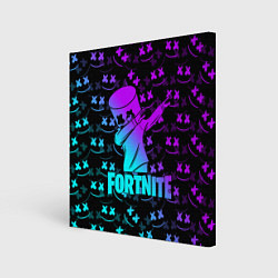 Холст квадратный FORTNITE X MARSHMELLO, цвет: 3D-принт