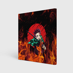 Холст квадратный KIMETSU NO YAIBA, цвет: 3D-принт