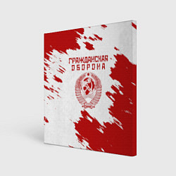 Холст квадратный Гражданская оборона, цвет: 3D-принт