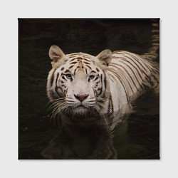 Холст квадратный Белый тигр, цвет: 3D-принт — фото 2