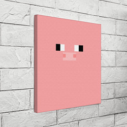 Холст квадратный Minecraft Pig, цвет: 3D-принт — фото 2