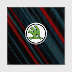 Холст квадратный Шкода большое лого, цвет: 3D-принт — фото 2