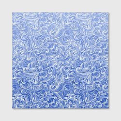 Холст квадратный Волны на голубом фоне, цвет: 3D-принт — фото 2
