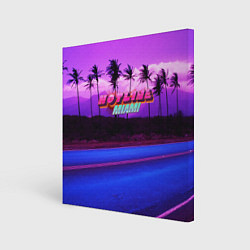 Холст квадратный HOTLINE MIAMI, цвет: 3D-принт