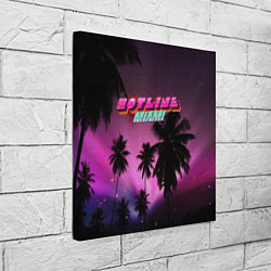 Холст квадратный HOTLINE MIAMI, цвет: 3D-принт — фото 2