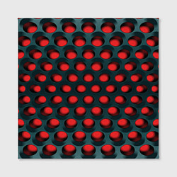 Холст квадратный Раскалённый красный 3Д, цвет: 3D-принт — фото 2