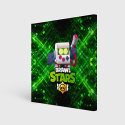 Холст квадратный Virus 8 bit brawl stars 8 бит, цвет: 3D-принт