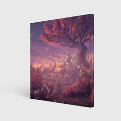 Холст квадратный Fantasy Forest, цвет: 3D-принт