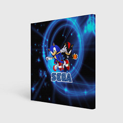 Холст квадратный Sonic SEGA, цвет: 3D-принт