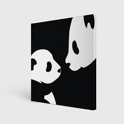 Холст квадратный Panda, цвет: 3D-принт