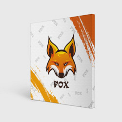 Холст квадратный FOX, цвет: 3D-принт