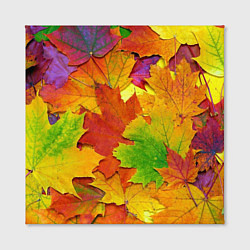 Холст квадратный Осенние листья, цвет: 3D-принт — фото 2