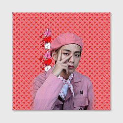 Холст квадратный BTS Ким Тэ Хён, цвет: 3D-принт — фото 2