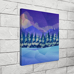 Холст квадратный Зимний лес, цвет: 3D-принт — фото 2