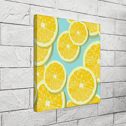 Холст квадратный Лимончики, цвет: 3D-принт — фото 2