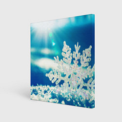 Холст квадратный Снег, цвет: 3D-принт