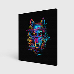 Холст квадратный Волк, цвет: 3D-принт