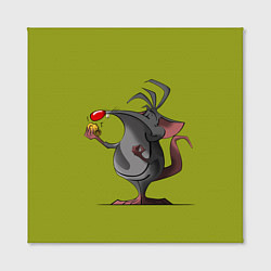 Холст квадратный Мышь дегустатор, цвет: 3D-принт — фото 2
