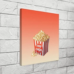 Холст квадратный Попкорн рисунок, цвет: 3D-принт — фото 2
