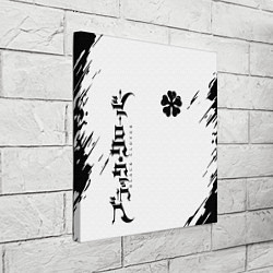 Холст квадратный Черный клеывер аниме, цвет: 3D-принт — фото 2